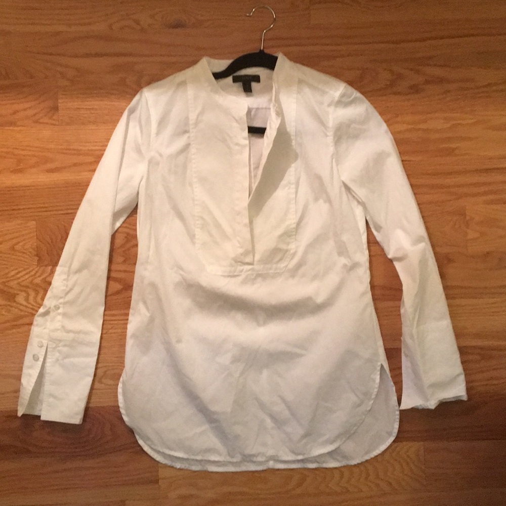 J. Crew Piqué bib shirt